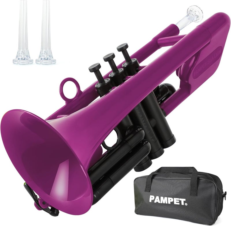 PAMPET SEA LION Professional Plastic Bb Trumpet Set for Student Beginner (Purple) - Image 1